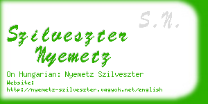 szilveszter nyemetz business card